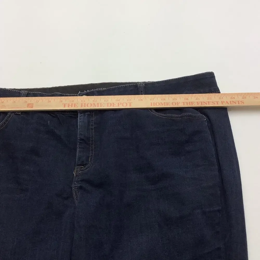 Lane Bryant Jeans Womens 24 Blue High Rise Straight Stretch Tummy Control
